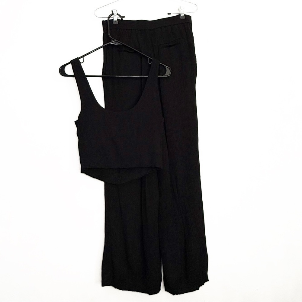Jason Wu 2-Piece Set Wide Leg Trouser Pants and Sleeveless Top, Black size S - Picture 4 of 7
